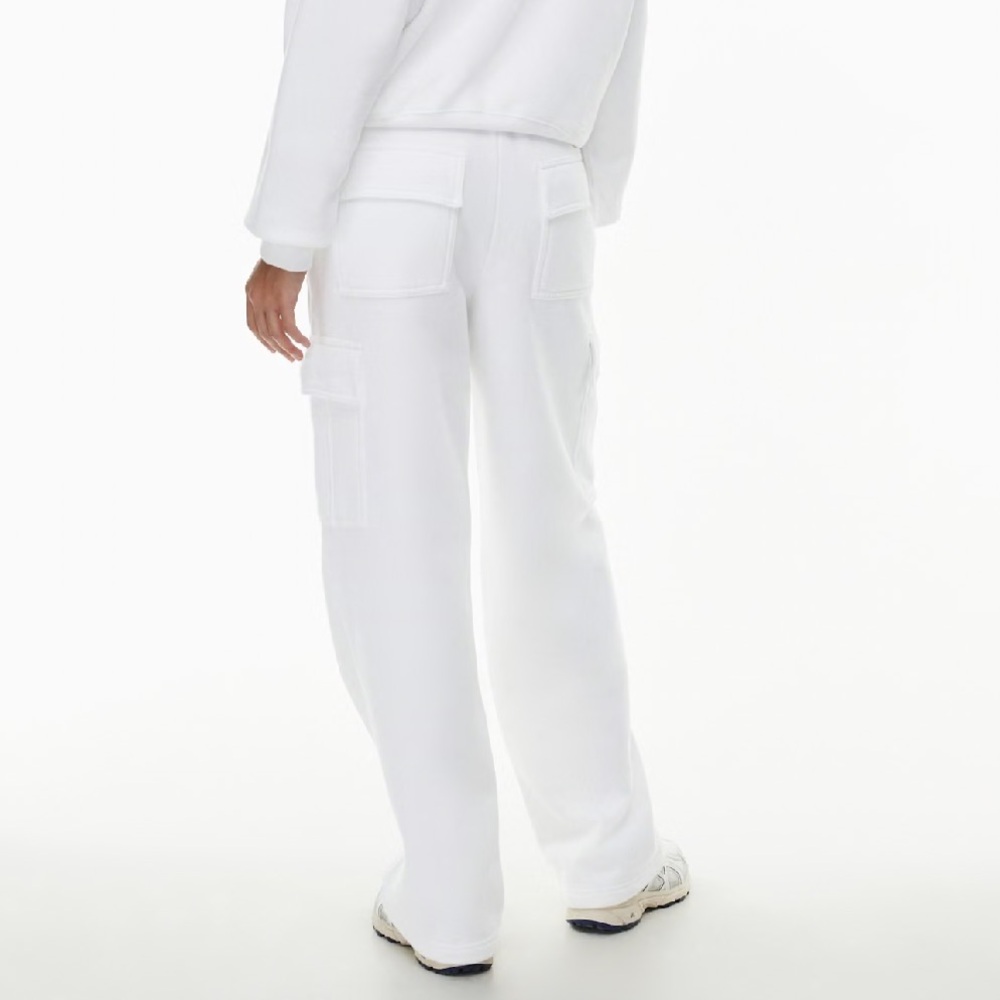 TNA Cozy Fleece Sweatpants in White - Picture 3 of 7